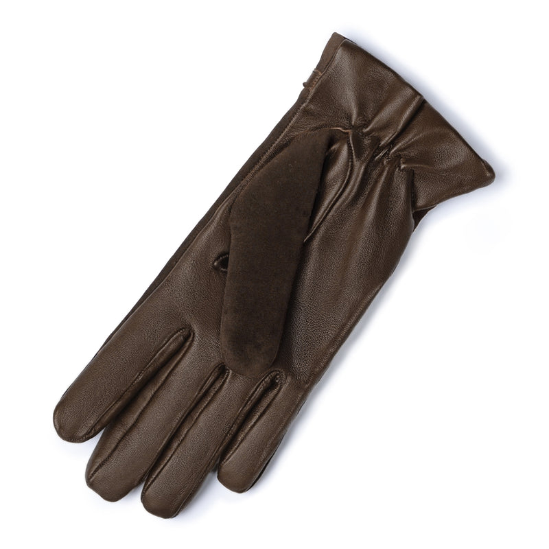 Isabel Bernard Honoré Marcelia gants marron foncé en daim de chèvre IB67001-131-6.5-zoom-