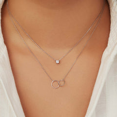 Isabel Bernard Saint Germain Loulou 14 Carat White Golden NecklacewithRingetjes IB340069