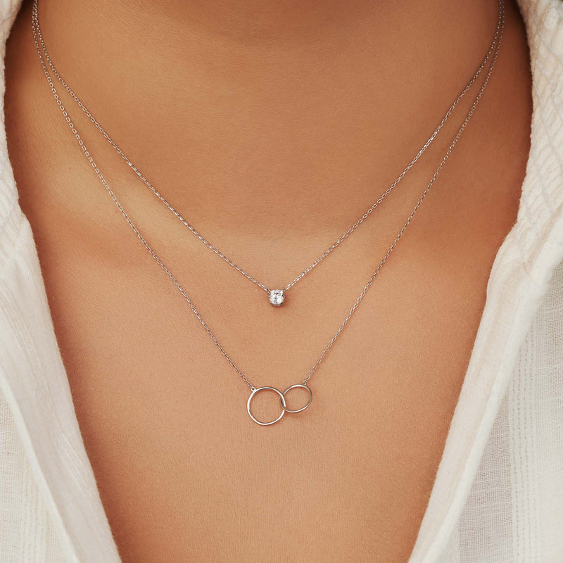 Isabel Bernard Saint Germain Collier Or blanc 14 carats IB340069-zoom-