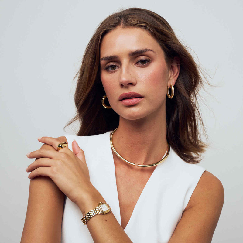 Sif Jakobs Gold Plated Palermo Medio Earrings SJ-E2476-CZ-YG-zoom-