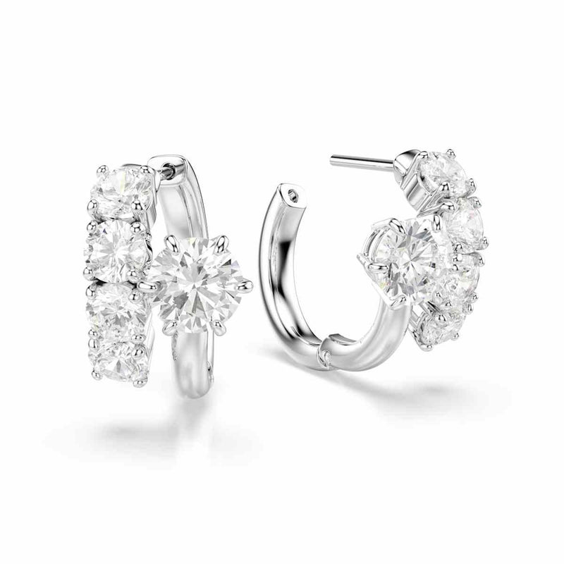 Swarovski Boucles d'oreilles Matrix Crash argentées 5753572-zoom-