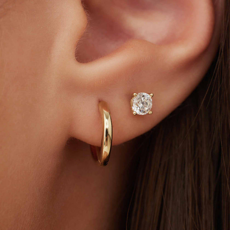 Isabel Bernard Rivoli Femmes Créoles Or 14 carats IB360144-zoom-