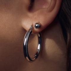 Parte Di Me Bibbiena Poppi Casentino 925 Sterling Silver Hoop Earrings PDM36153