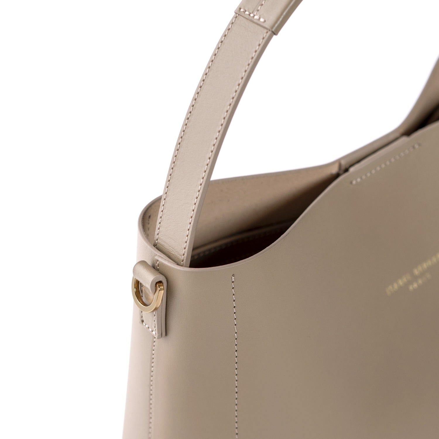 Isabel Bernard Montmartre Béatrice taupe vegetable tanned leather handbag IB25095-378
