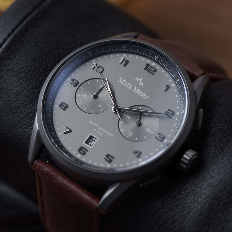 Mats Meier Mont Vélan Hommes Montre Marron MM10005-zoom-