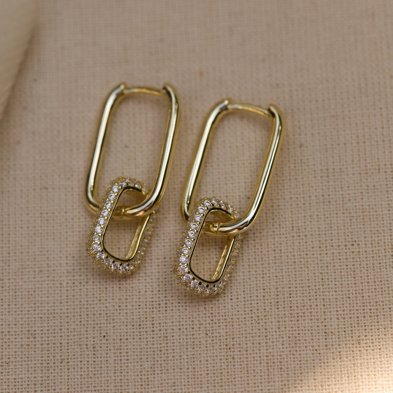 Karma Hoops Femmes Créoles Or H232GP-zoom-