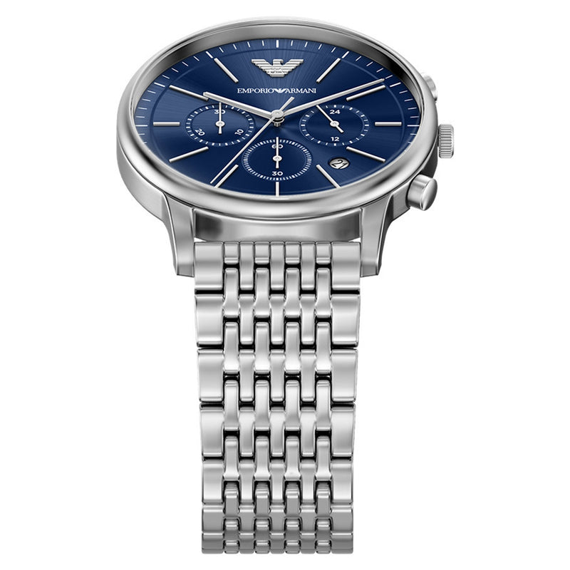 Emporio Armani Round Blue Dial Watch AR11771-zoom-