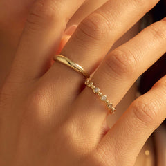 Beloro Jewels Della Spiga Dome 9 karat gold ring BO330040-54