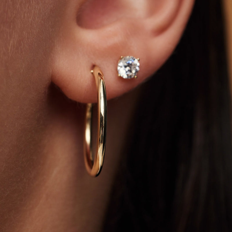 Beloro Jewels Regalo d'Amore ensemble boucles d'oreilles en or 9 carats avec nœud BO90037-zoom-