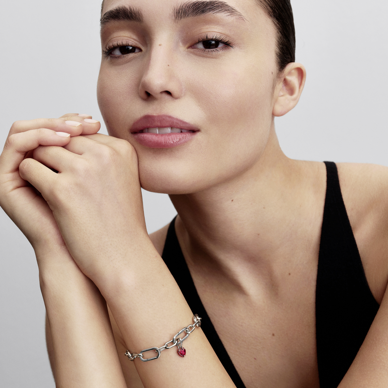 Pandora ME 925 Sterling Silver Red Chakra Heart Mini Pendant Charm 793042C05-zoom-