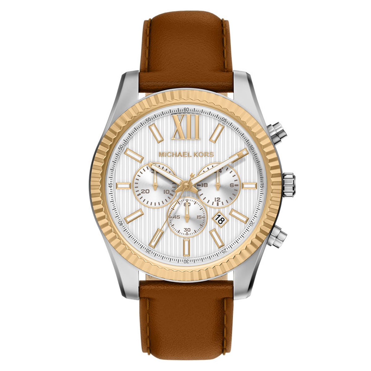 Michael Kors Lexington Round White Dial Watch MK9257