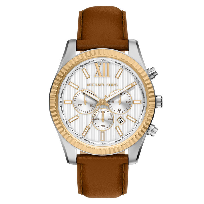 Michael Kors Lexington Round White Dial Watch MK9257-zoom-