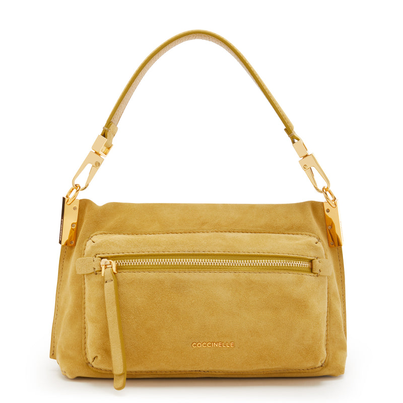 Coccinelle Hyle Suede Sac à Main Jaune E1PH7180201G09-zoom-