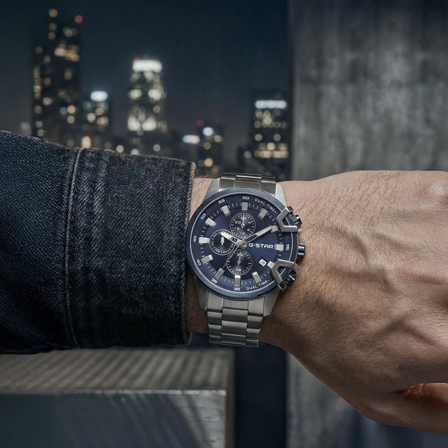 G-STAR Bend3D Blue Multifunction Men's Watch GSW.505.04