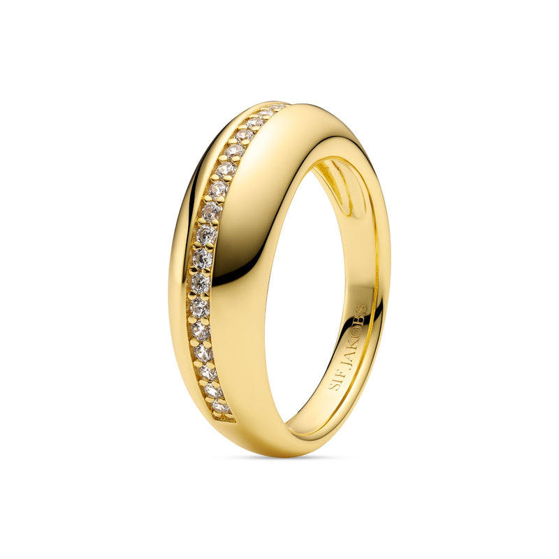 Sif Jakobs Gold Plated Palermo Ring SJ-R2588-CZ-YG-52-zoom-