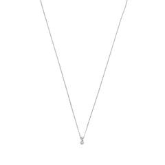 Isabel Bernard De la Paix Emily 14 Carat Whitegold Necklace | diamond 0.05 ct | IBD350014
