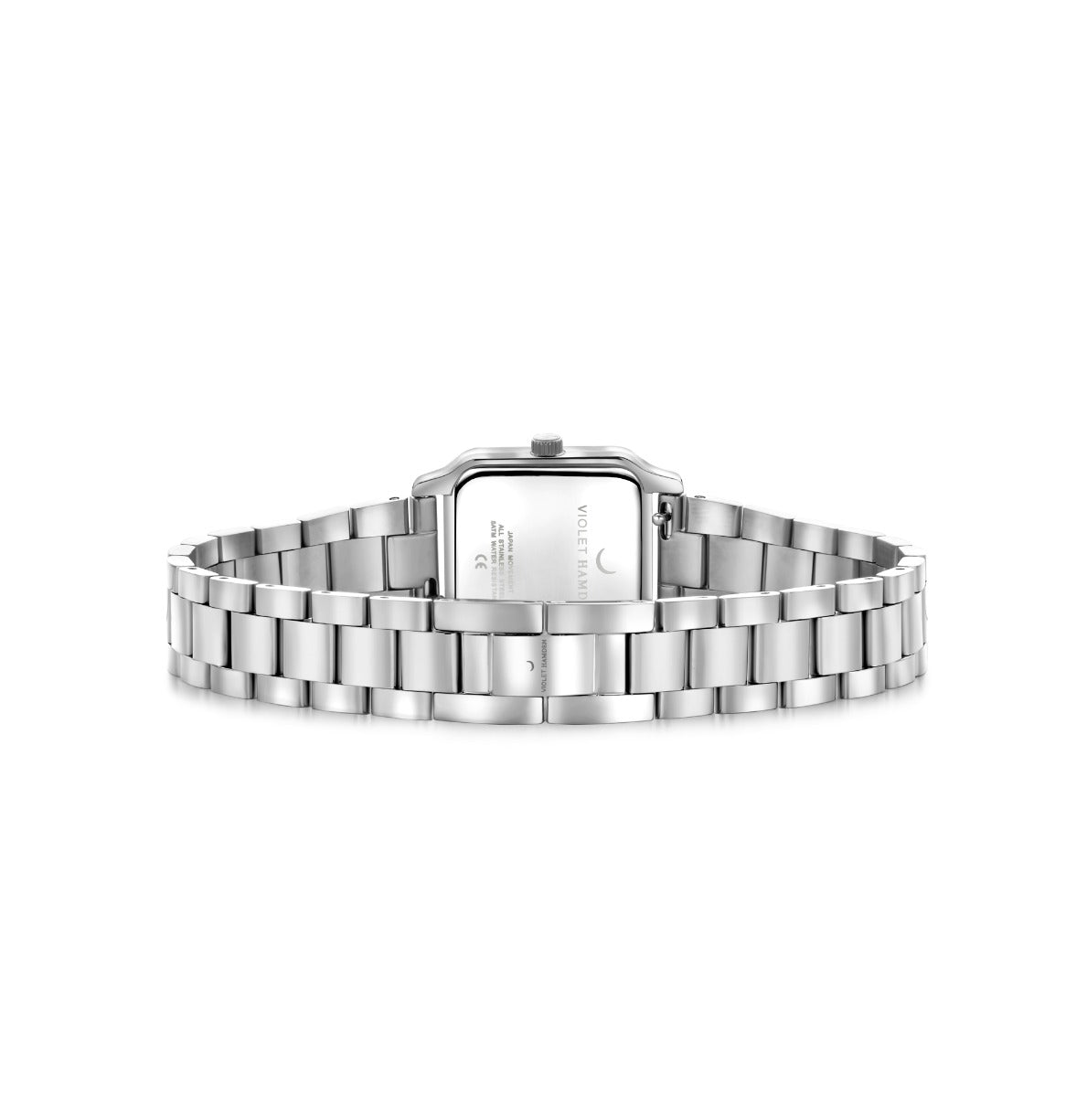 Violet Hamden Dawn Base Square Women's Watch Silver Coloured VH09034