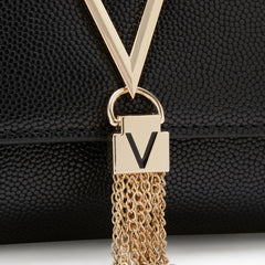 Valentino Bags Divina Black Crossbody Bag VBS1R403GNERO/GOLD