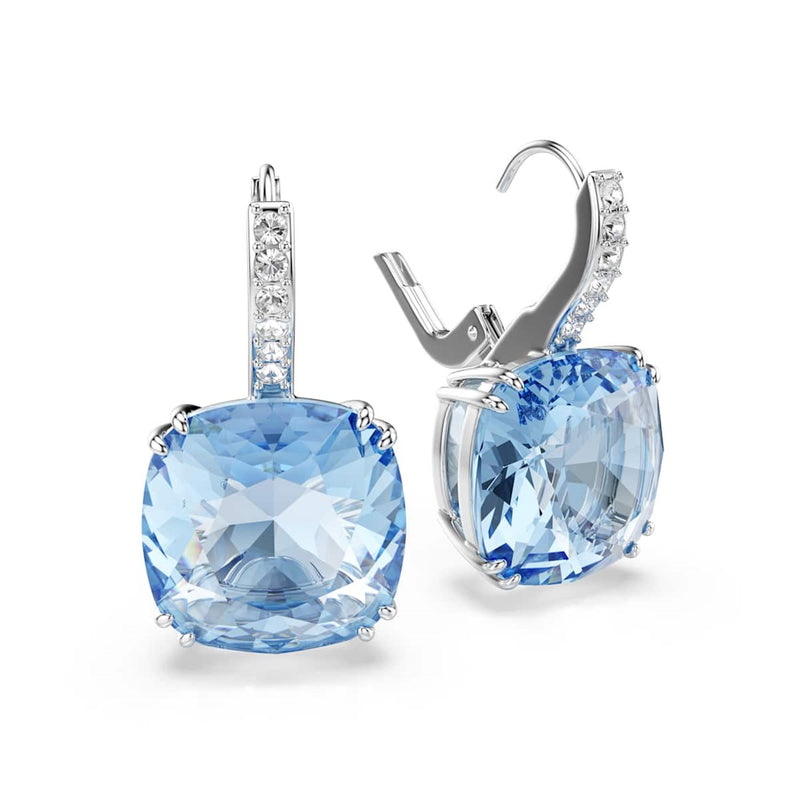 Swarovski Boucles d'oreilles Millenia argentées avec cristal bleu 5756150-zoom-