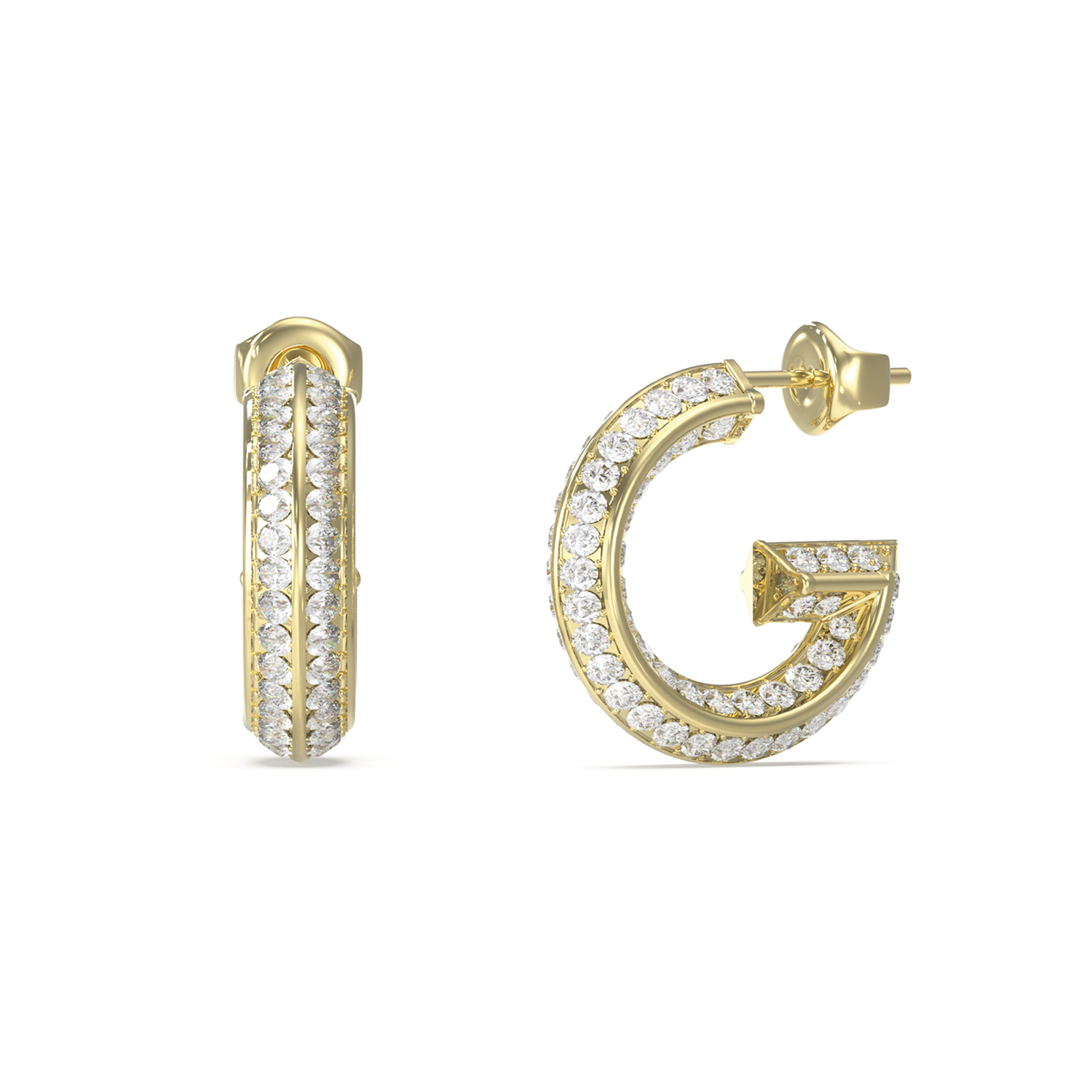 Guess G Crystal Gold Earrings JUBE05444JWYGT-U
