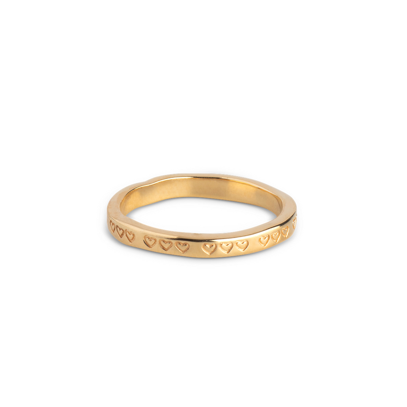 ENAMEL Copenhagen Gold Plated Heart Ring R95G-52-zoom-