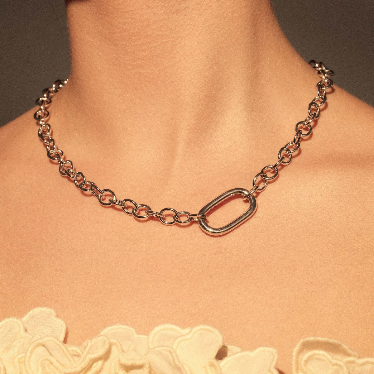 Parte Di Me Bibbiena Poppi Acadia 925 Sterling Silver Link Necklace PDM34109