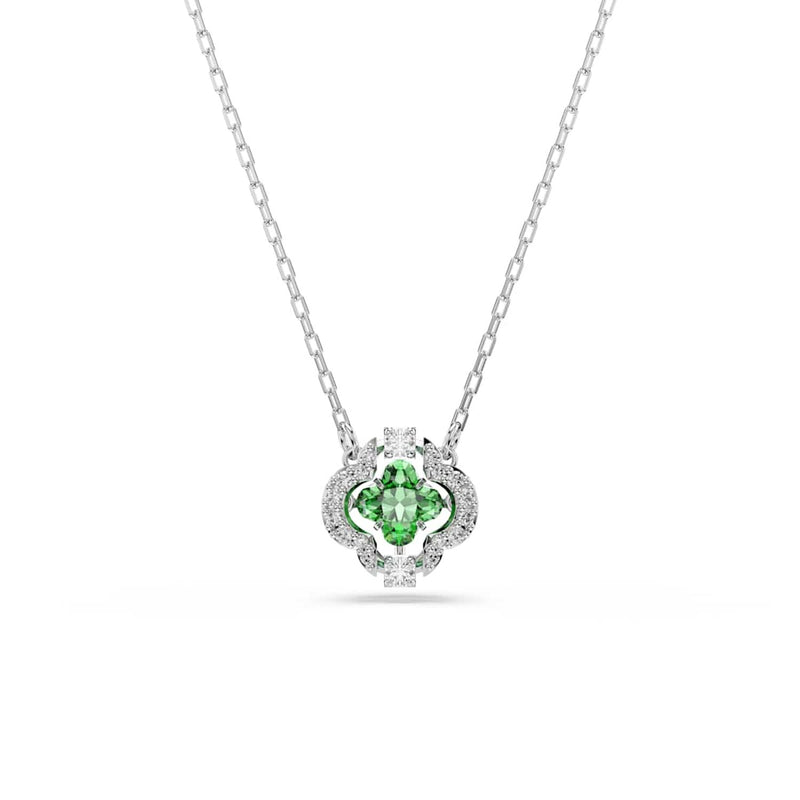 Swarovski Collier Una Sparkling DC argenté avec cristal vert 5757785-zoom-