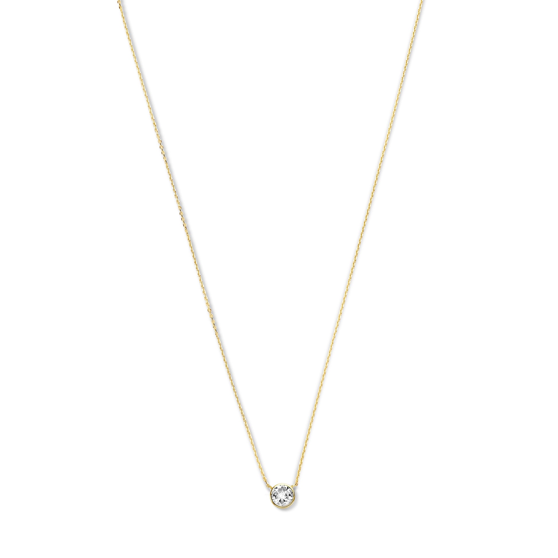 Violet Hamden Venus 925 Sterling Silver Gold-coloured Necklace with Birthstone VH340010-DEC