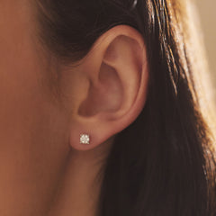 Isabel Bernard De la Paix Hanaé 14 Carat Whitegold Ear Studs | diamond 0.16 ct | IBD360016