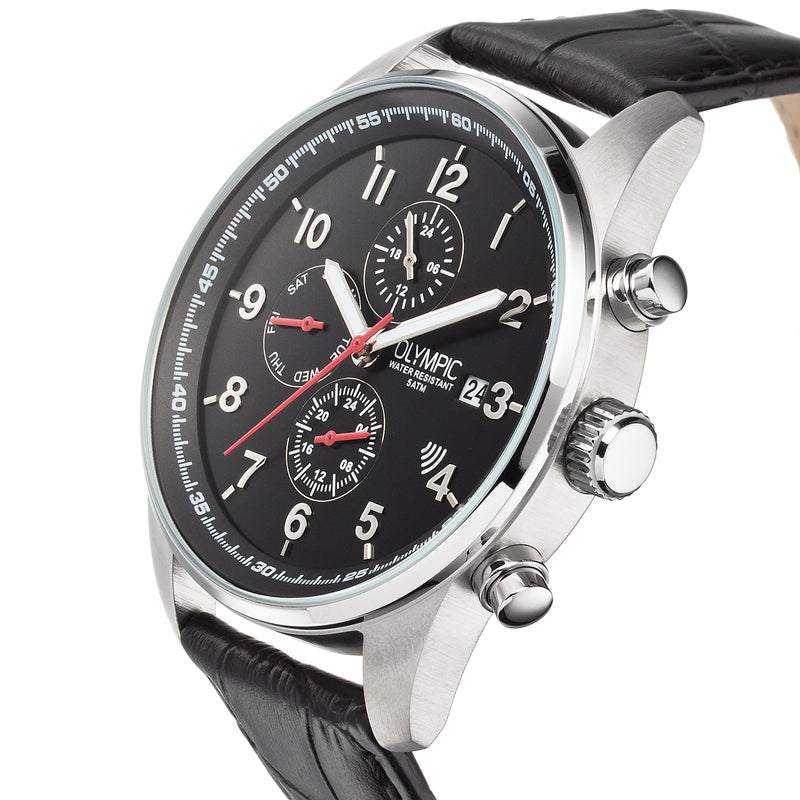 Olympic Black Men's Watch 2002-OL89HSL046-zoom-