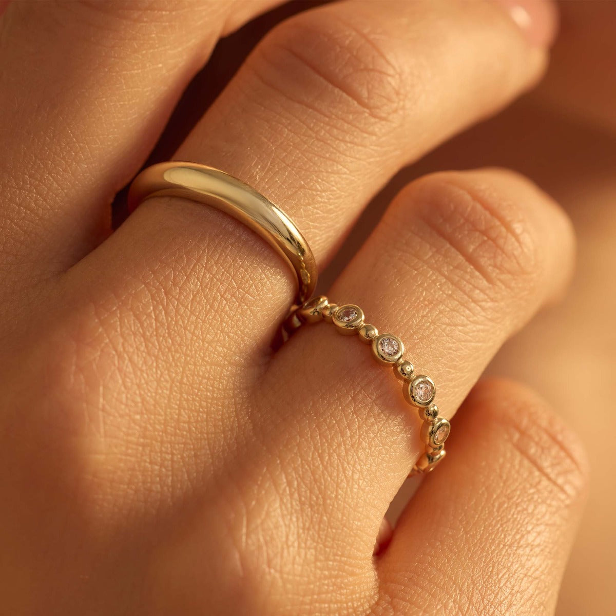 Beloro Jewels Monte Napoleone Stella 9 karat gold ring with zirconia BO330037-58