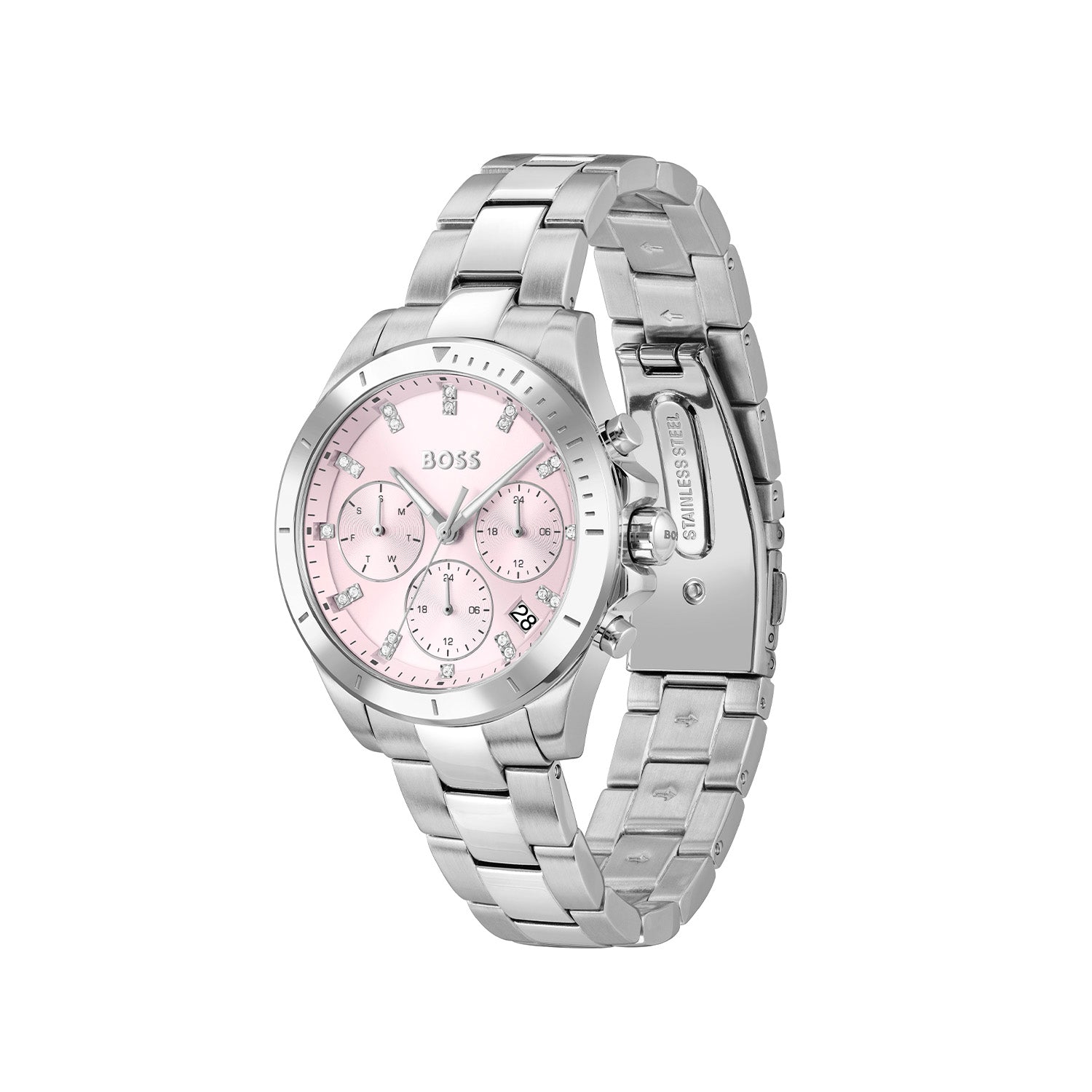 Hugo Boss ALLEY Roze Dames Horloge 2002-HB1502825