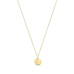 Violet Hamden Venus 925 Sterling Silver Gold-coloured Necklace with Birthflower VH340025-FEB