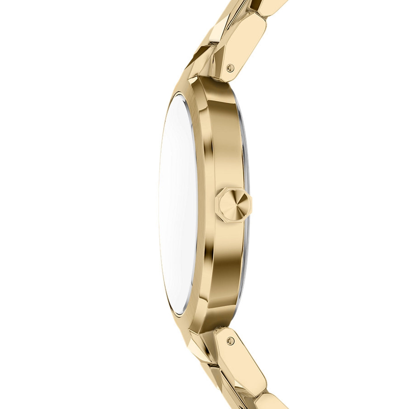 Armani Exchange Audora Round Gold Dial Watch AX4407