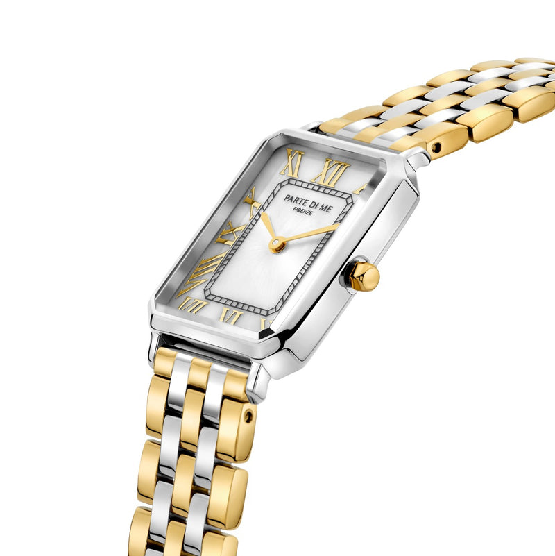 Parte di Me Orologio rectangular ladies watch gold coloured and silver PDM09026-zoom-
