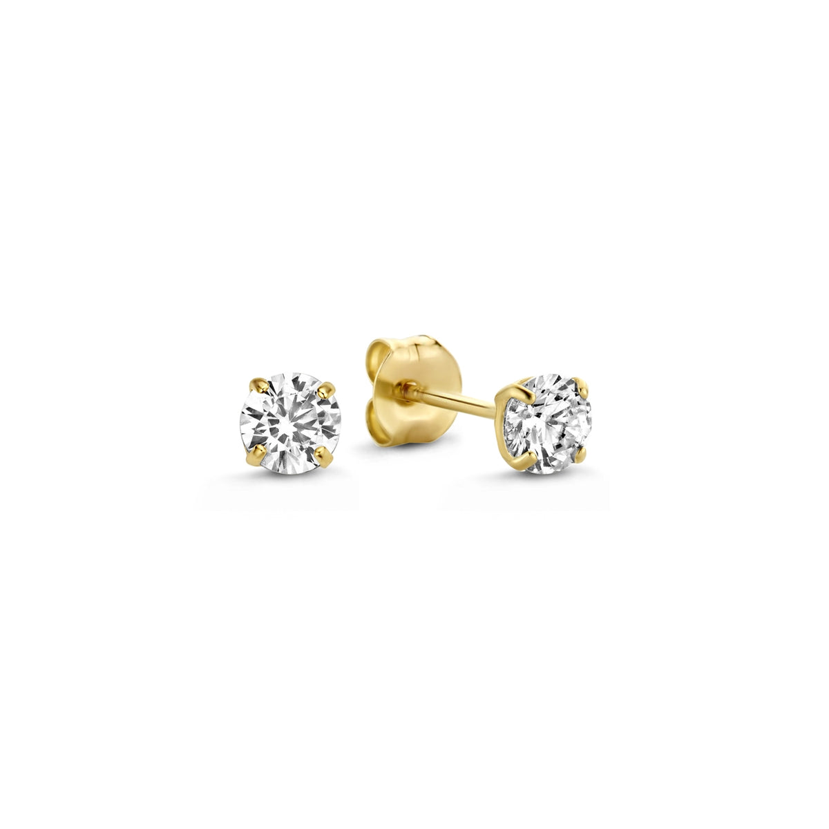 Isabel Bernard 14 Carat Golden Le Marais Lourdes Ear Studs IB360199