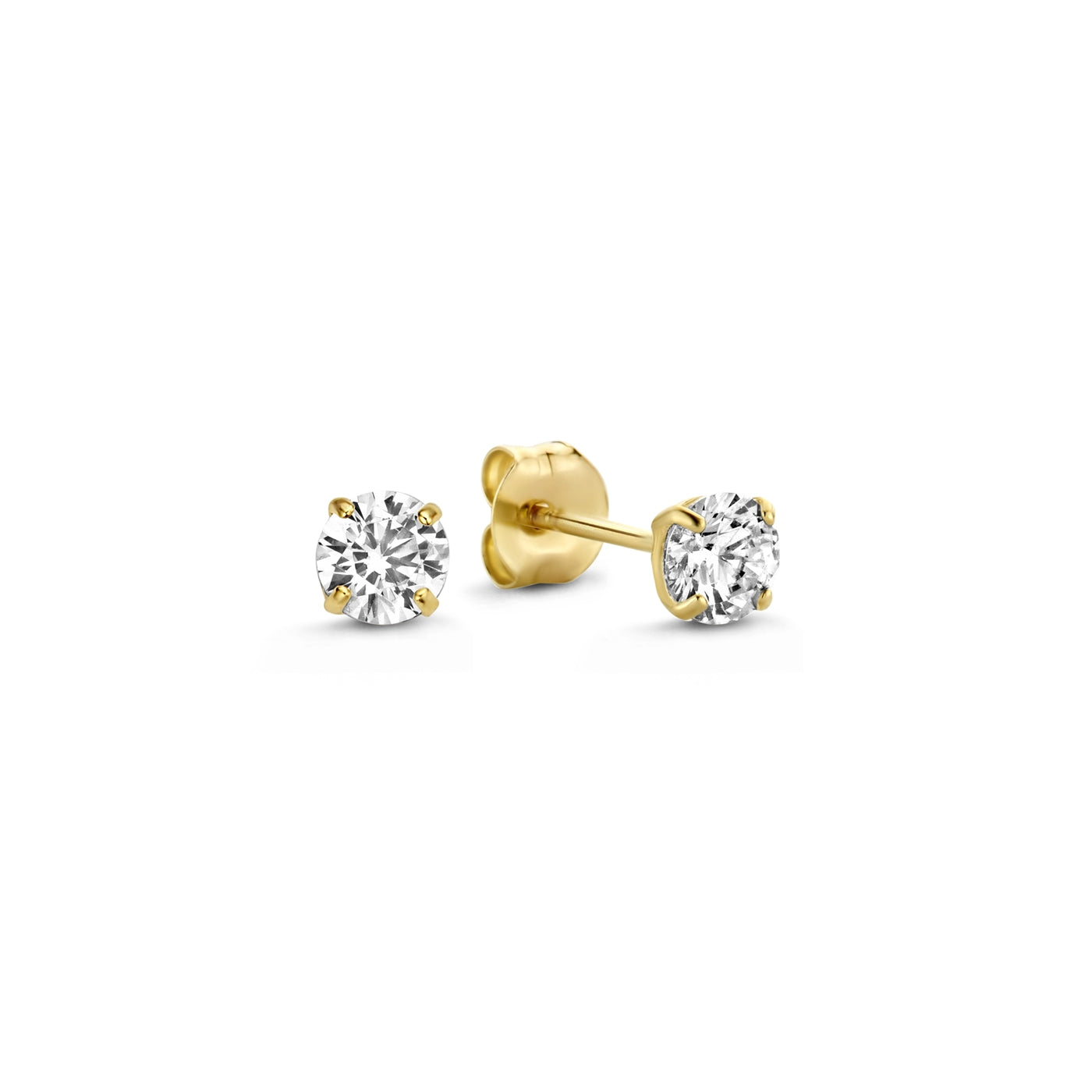 Isabel Bernard 14 Carat Golden Le Marais Lourdes Ear Studs IB360199