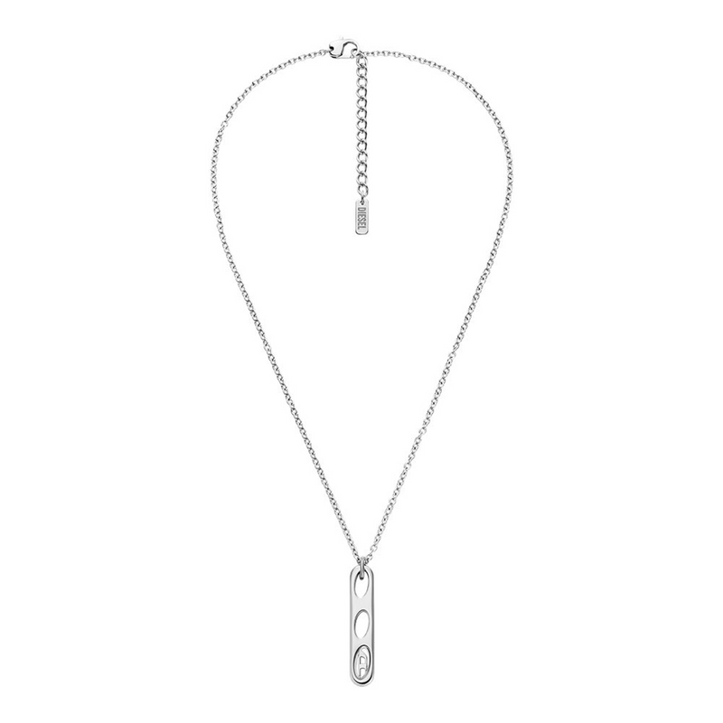 Diesel Oval D Logo Stainless Steel Unisex Necklace DX1662040-zoom-
