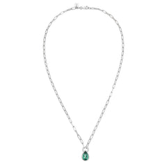 Elli 925 Sterling Silver Link Chain Necklace with Quartz 2004-BF-0007920-001