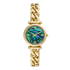 Fossil Carlie Gold and Black Pearl Women's Watch ES5416