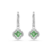 Swarovski Boucles d'oreilles Una Sparkling DC argentées avec cristal vert 5758001