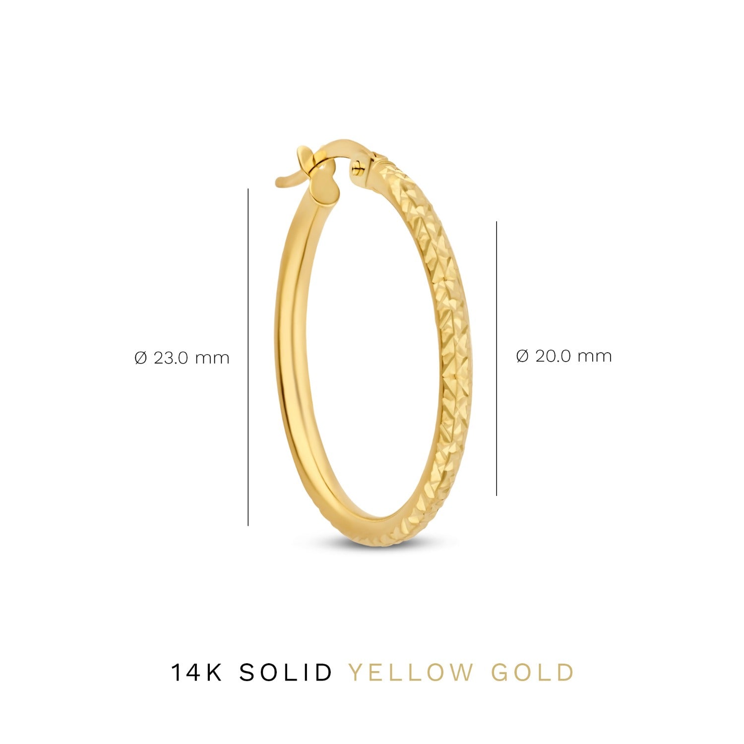 Isabel Bernard Rivoli Laura 14 Carat Golden Hoop Earrings IB360161