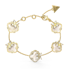 Guess Wild Flower Gold and Pearl Bracelet JUBB05582JWYGS