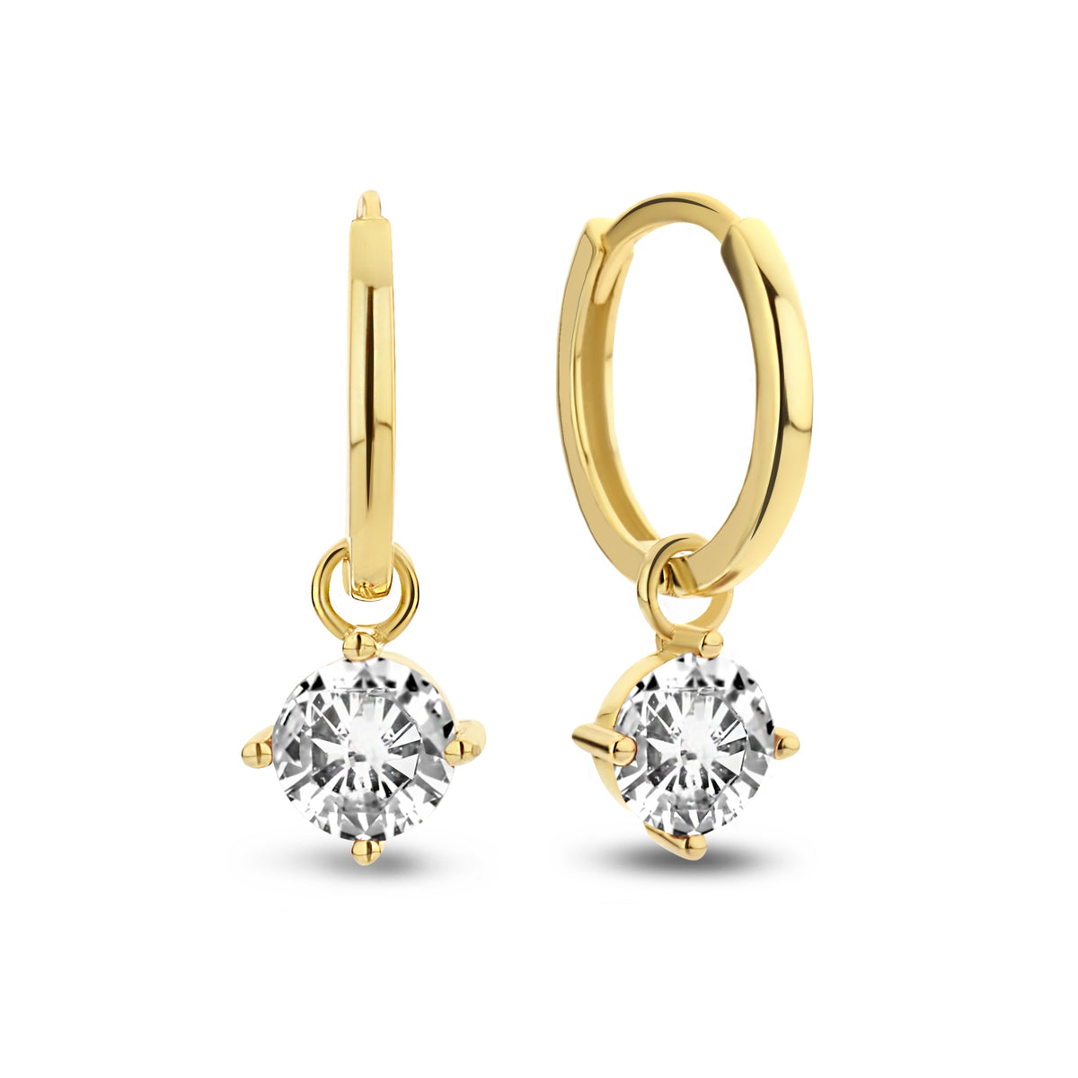 Violet Hamden Venus 925 Sterling Zilveren Goudkleurige Creolen Met Geboortesteen VH360017-SEP