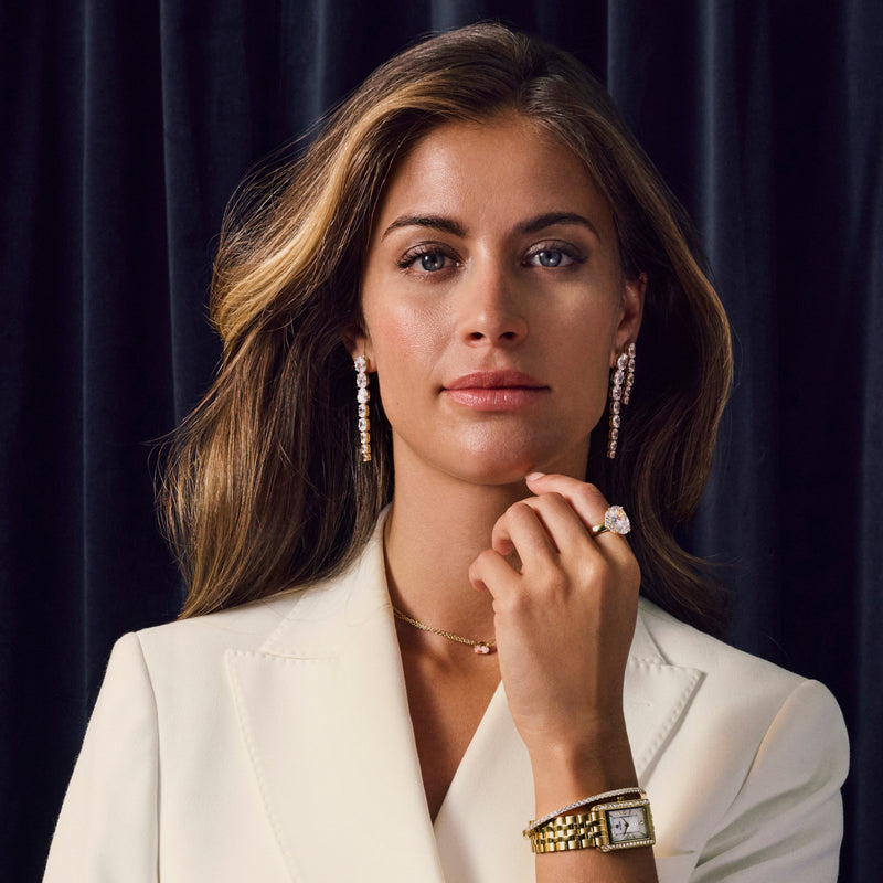 Sif Jakobs Ellisse Femmes Pendentifs d'oreille Argent SJ-E2323-CZ-zoom-