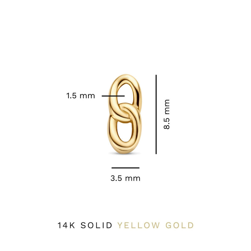 Isabel Bernard Cadeau d'Isabel Coffret cadeau boucles d'oreilles en or 14 carats avec chaînes IB90183-zoom-