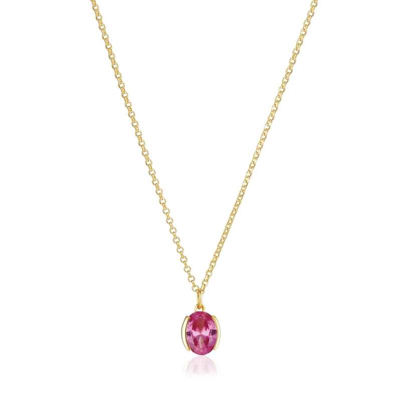 Sif Jakobs Ellisse Collier Plaqué or 14 carats SJ-N2353-PKCZ-YG-zoom-