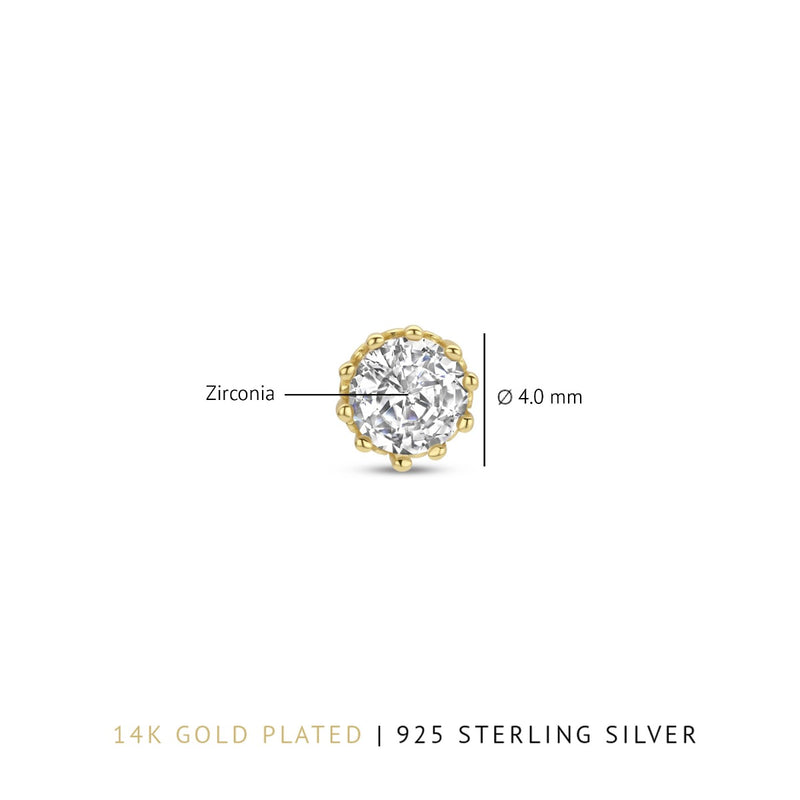 Parte Di Me Cento Luci Mila 925 sterling silver gold-plated Ear Studs PDM36098-zoom-