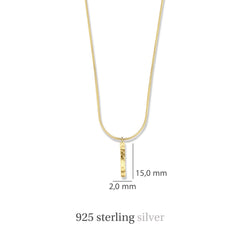 Violet Hamden Sisterhood Moonscape 925 Sterling Silver Gold-coloured Necklace VH14033 (Length: 55.00 cm)