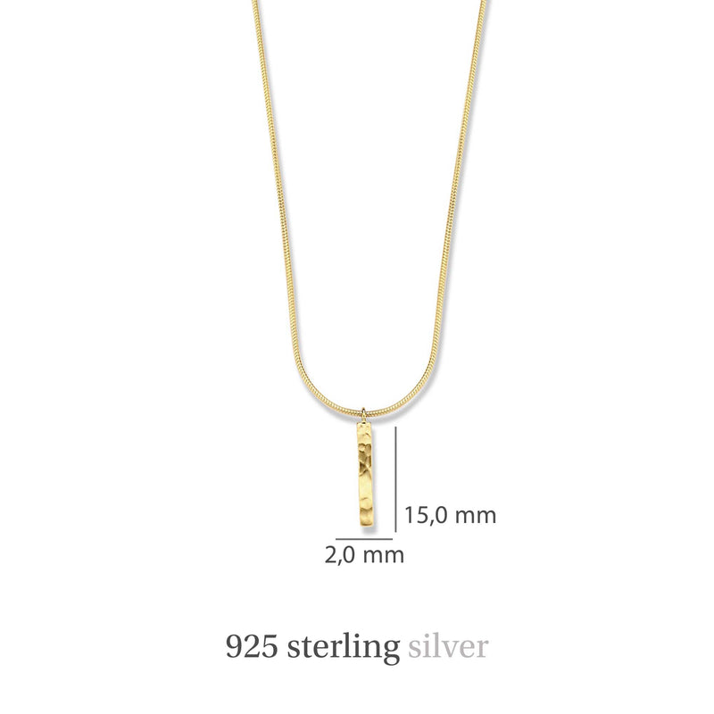 Violet Hamden Sisterhood Moonscape Collier en Argent 925 Sterling Plaqué Or avec Barre VH14033-zoom-